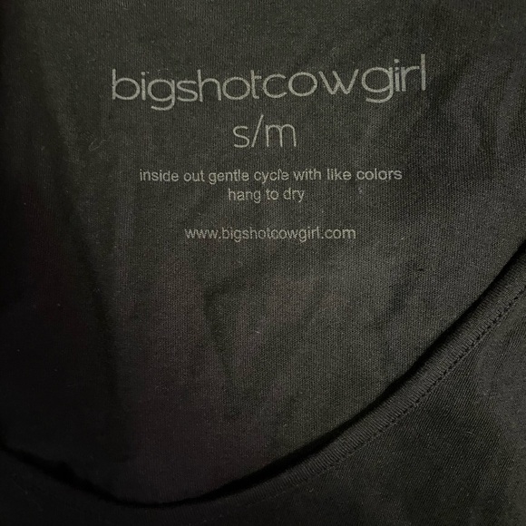 NWT bigshotcowgirl Bling Boots tee sz S/M - Picture 7 of 7